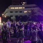 White Night at Dizengoff Square, Tel Aviv. Copyright Rick Meghiddo. All Rights Reserved.