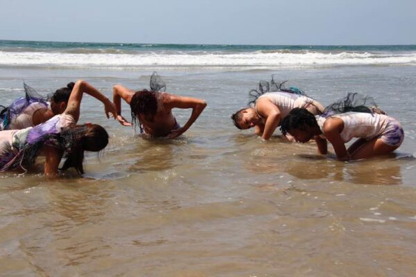 Dancers in the ocean