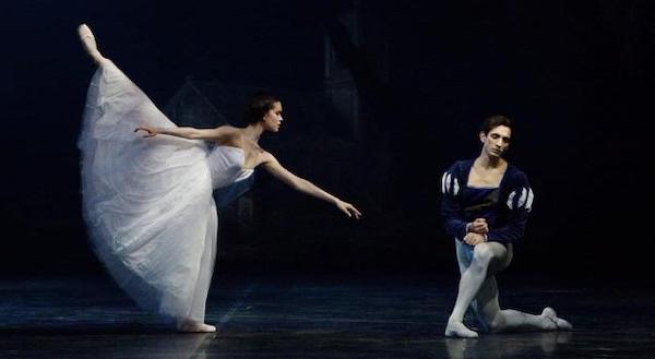 A ballerina in arabesque