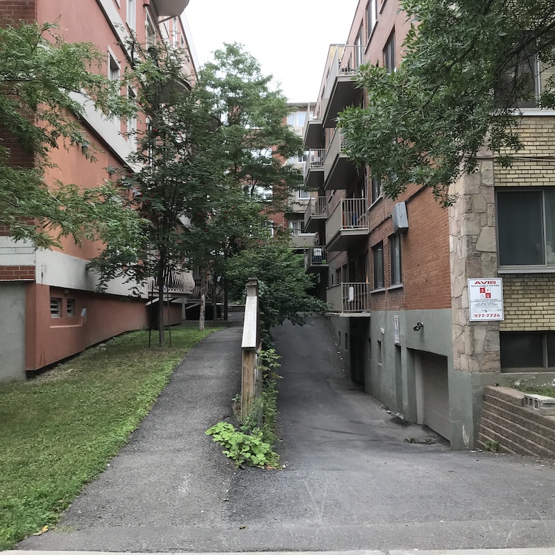shows how topography can serve the need to separate types of circulation between buildings