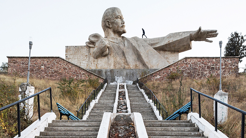 Monument of Lenin in Tajikistan