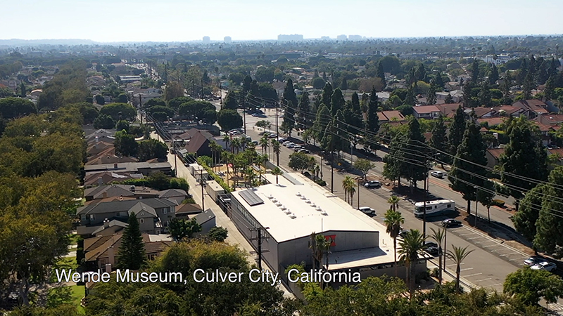 Aerial view of the Wende Museum in Culver City