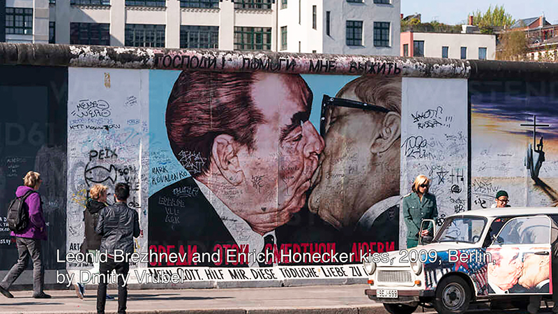 Breznev and Honecker painting on the Berlin Wall