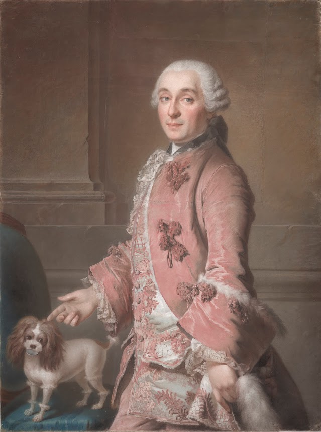 Jean-Etienne Liotard, Portrait of a Man and His Dog