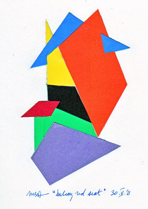illustrating a dynamic formal pattern using the rainbow colours