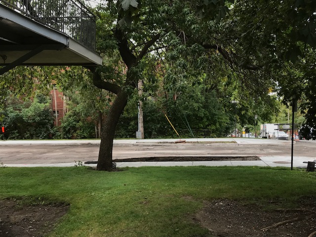 installing a sidewalk bulge at intersection