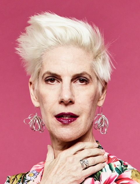 Laurie Sefton with white hair
