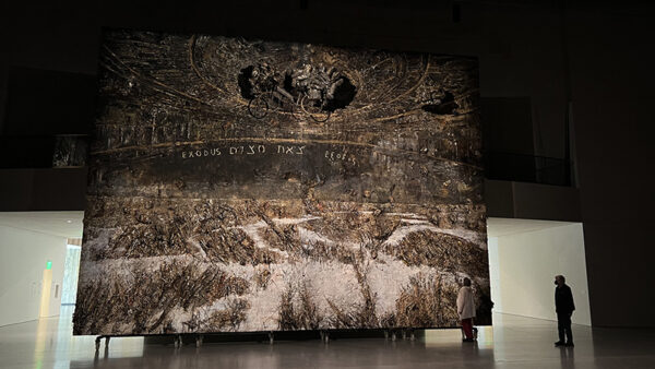 View of largest painting at the exhibition