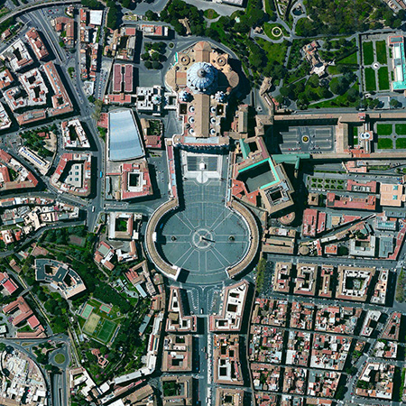 view of St Peter from above