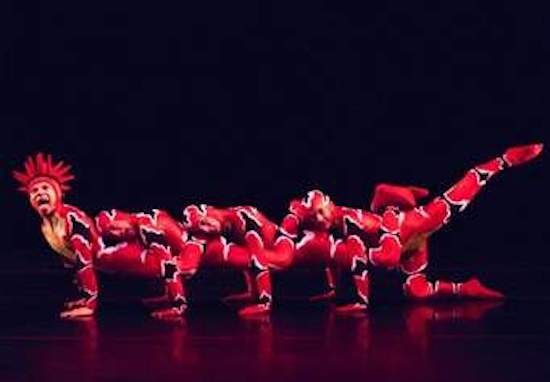Dancers linked together
