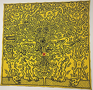 Abstract yellow painting