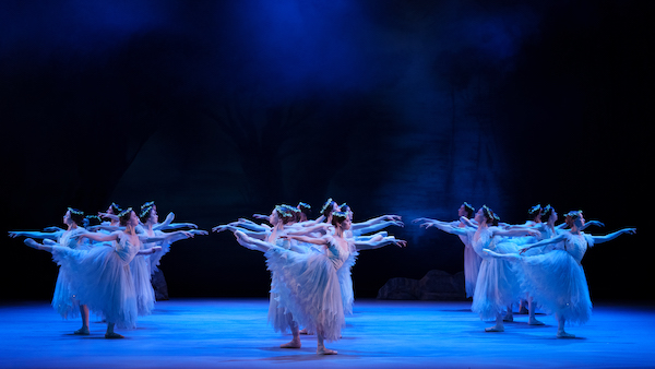 Lines of ballet dancers