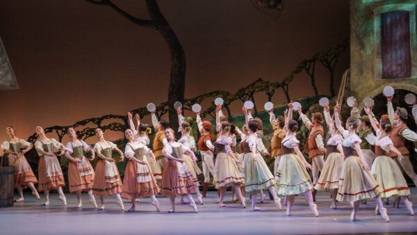 Dancers in peasant costumes