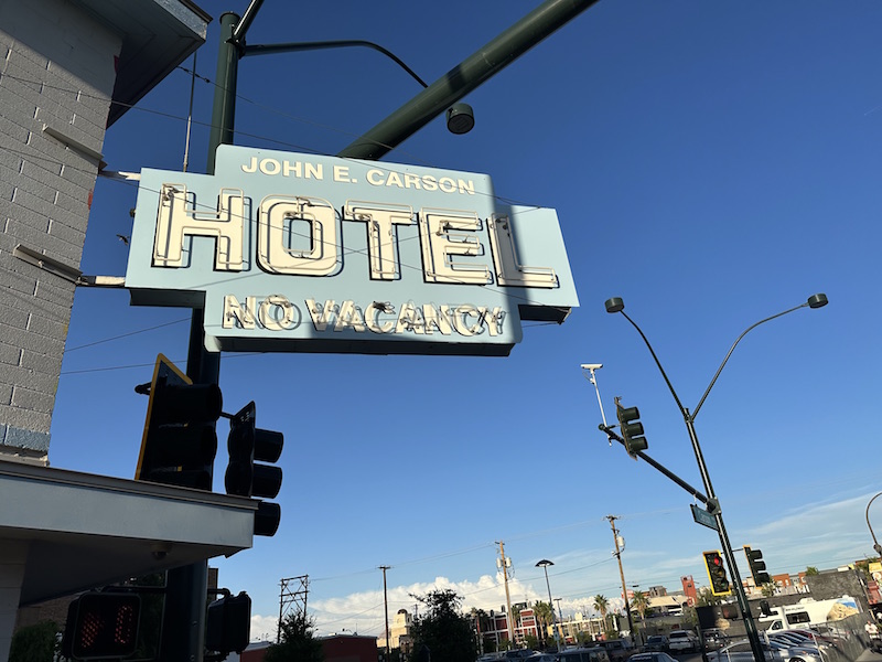 Sign of the John E. Carson Hotel