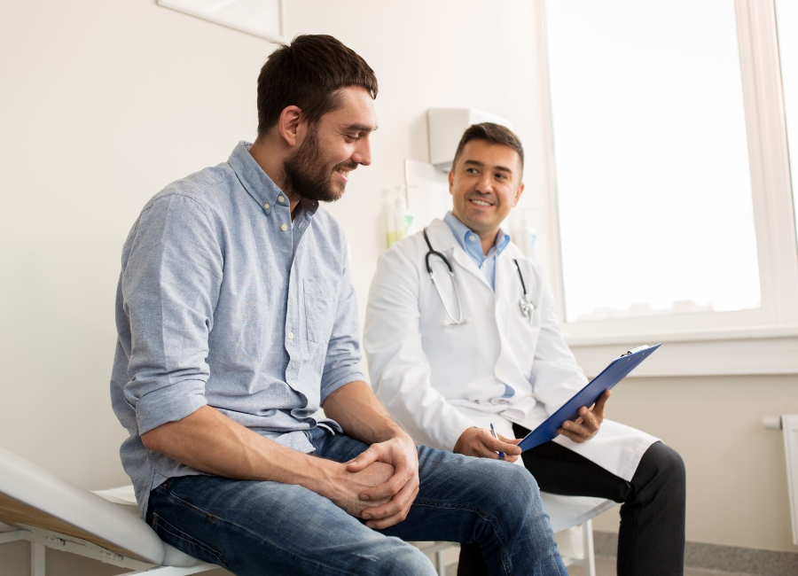 Man with doctor