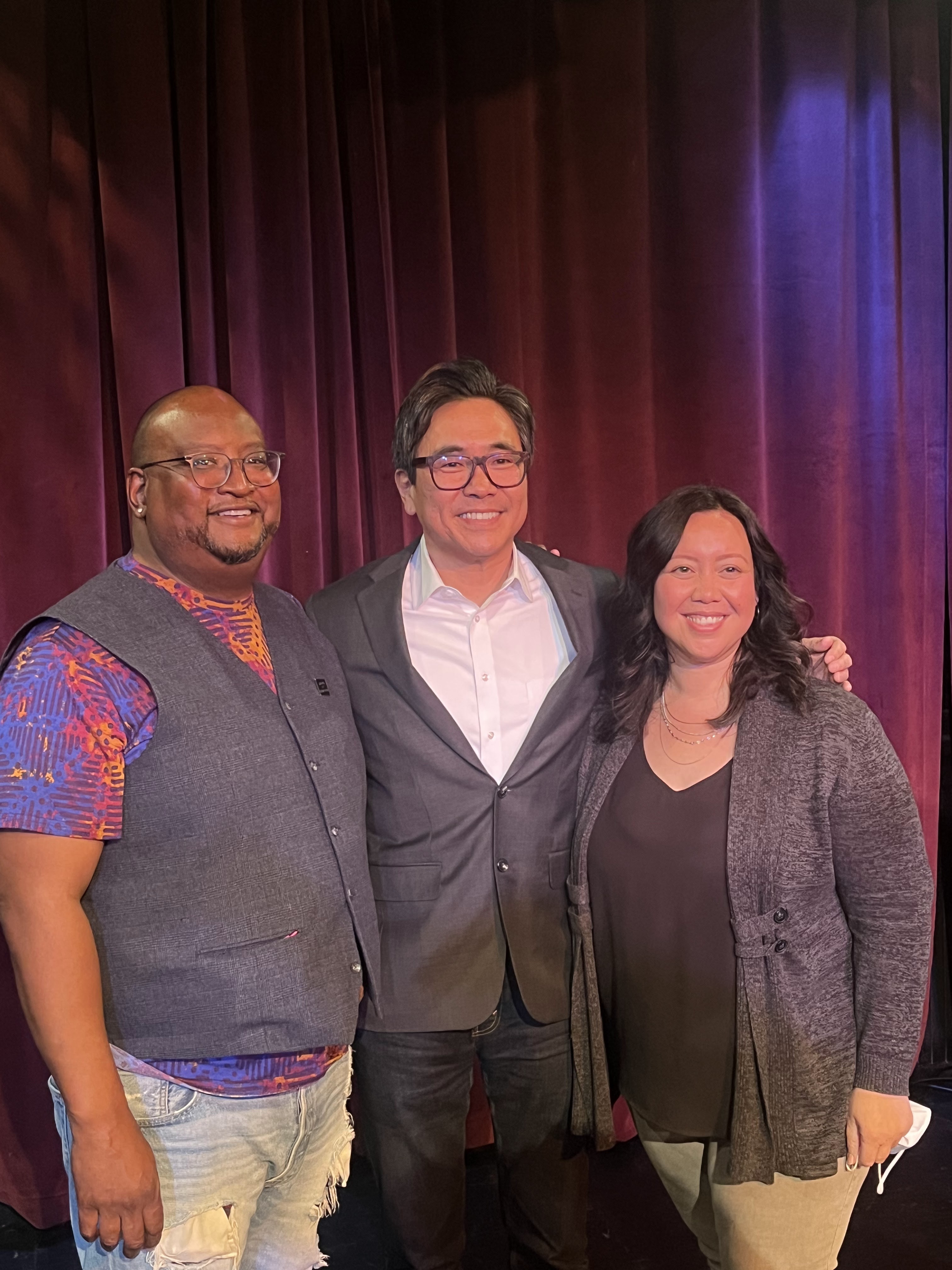 three poets—F. Douglas Brown, Lee Herrick and Michelle Brittan Rosado