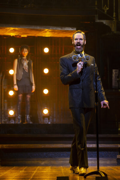 Matthew Patrick Quinn stars as Hades in Hadestown at the Ahmanson.