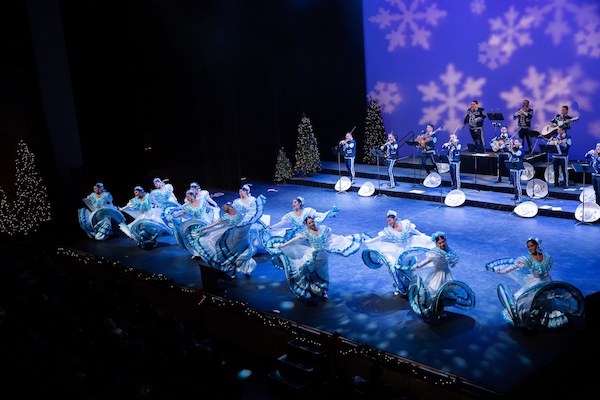 Folklorico dancers onstage