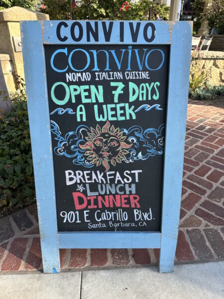 Convivo entry sign