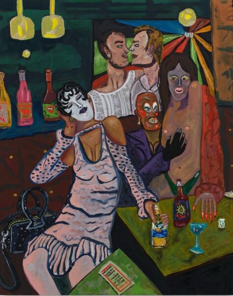 Marcel Alcala, Midnight at La Poubelle, 2023, oil on canvas, courtesy of the artist and Night Gallery, Los Angeles.