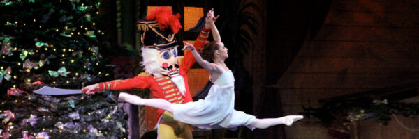 A Nutcracker dances with a girl