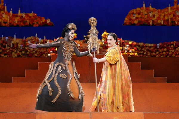 A skeleton and Frida Kahlo