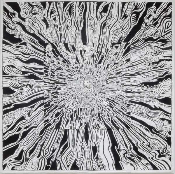 Mike Kelley, Infinite Expansion, 1983, six parts superimposed, acrylic on canvas. The Broad Art Foundation © Mike Kelley Foundation for the Arts, all rights reserved / Licensed by VAGA at Artists Rights Society, New York.