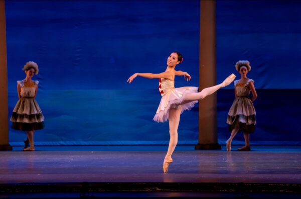 Ballerina in arabesque