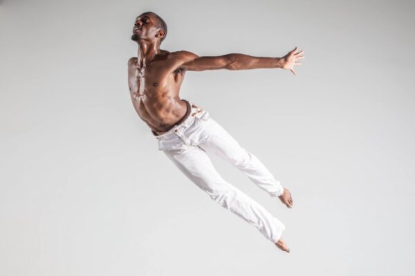 A dancer takes flight