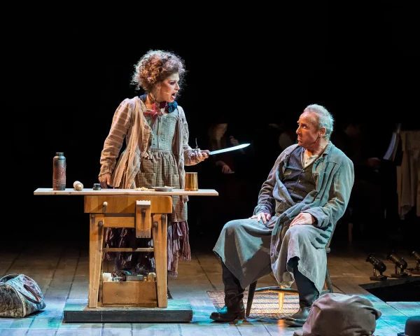 Cassandra Marie Murphy and Geoff Elliott in “Sweeney Todd,” at A Noise Within, the most honored company in LADCC nominations. Photo: Craig Schwartz.