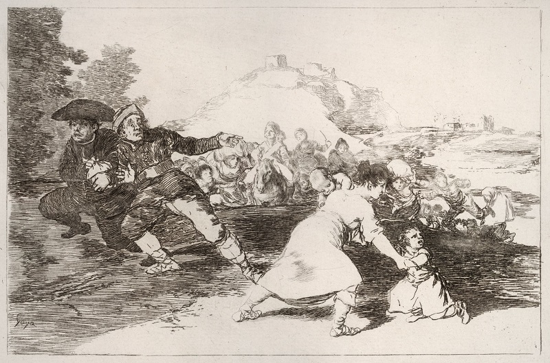 Francisco de Goya, Deastres de la Guerra: I Saw It, 1814-20, etching, burnished aquatint, lavis, drypoint, and burin on laid paper; Norton Simon Art Foundation.