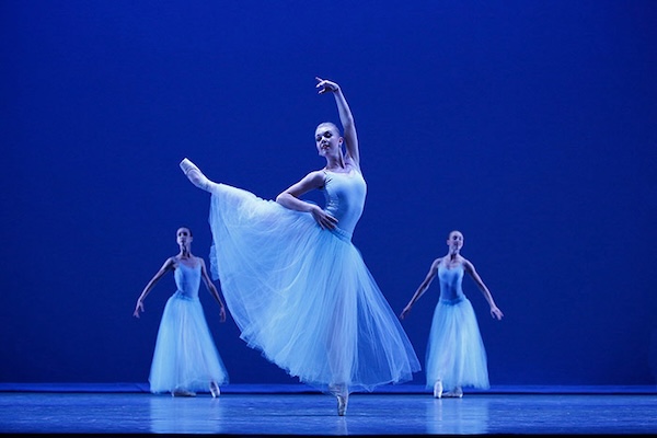A dancer in arabesque