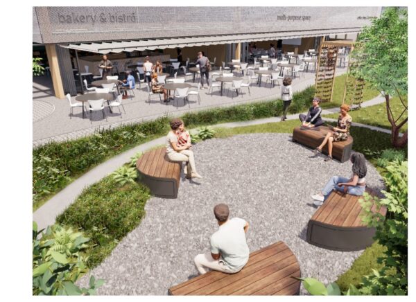 A gathering area outdoors