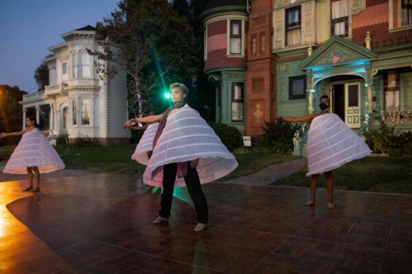 Dancers with white skirts