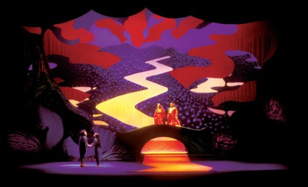 A David Hockney set from LA Opera's Turandot, featuring a set designed David Hockney