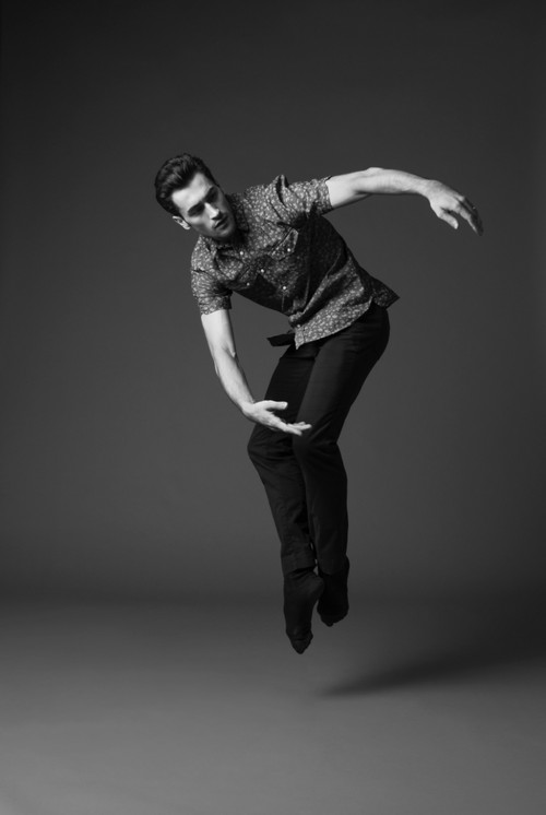 A male dancer leaps