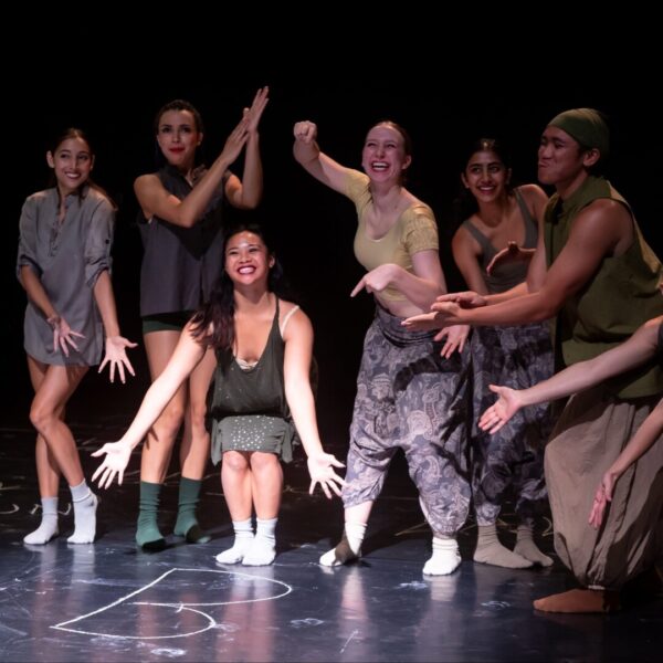 Dancers pose