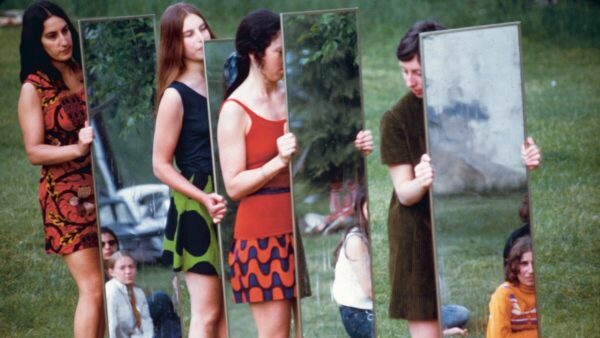 dancers with mirrors in Mirror Piece