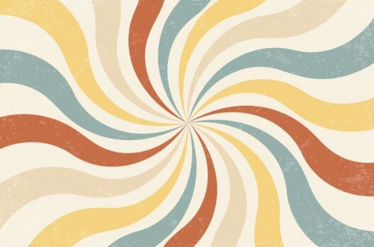 swirly hypnotic 70s design