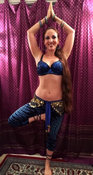 bellydancer in blue