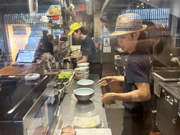 The kitchen at Maruhachi Ra-men