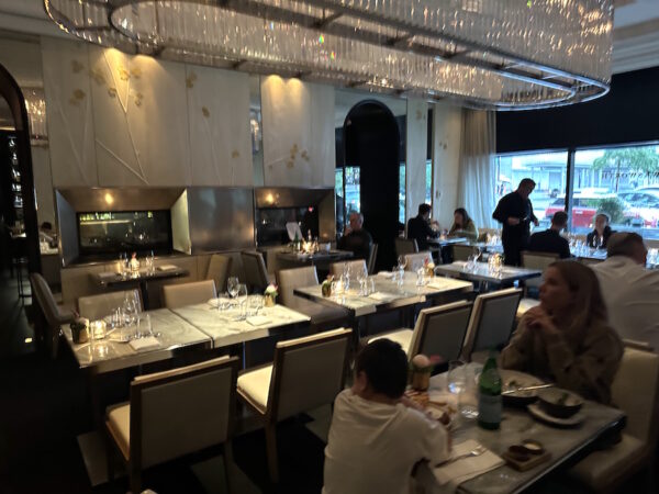 The interior of Hawksworth restaurant