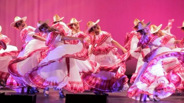 Dancers in Mexican folkloric costumes