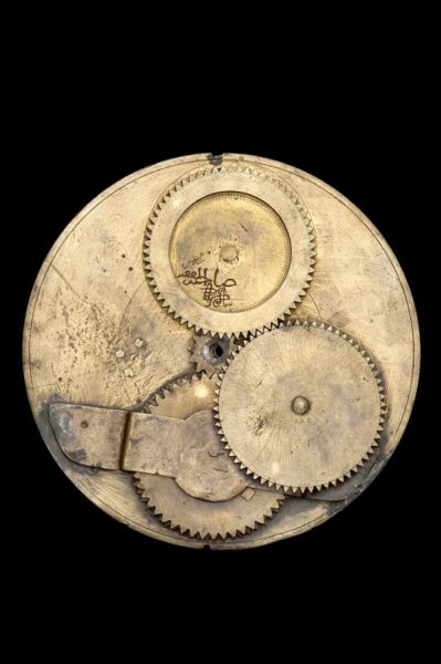 Muhammad b. Abi Bakr (Iranian, active 1200s), Astrolabe With a Geared Calendar, 1221 or 1222, copper alloy, silvered copper alloy, silver, and wax; History of Science Museum, University of Oxford, images © History of Science Museum, University of Oxford.