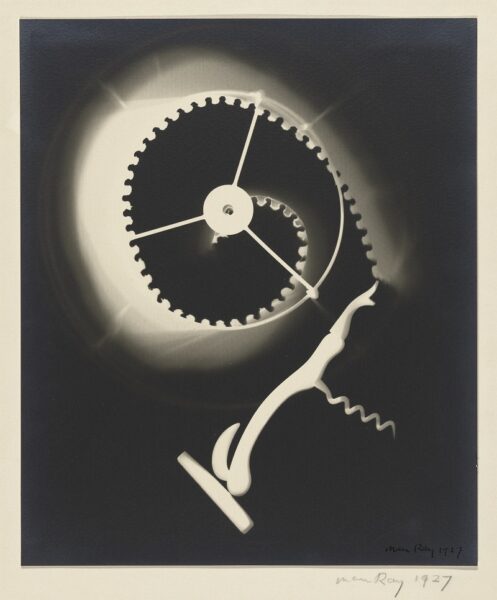 Man Ray (American, 1890-1976), Untitled (Corkscrew and Lampshade), 1927, gelatin silver print, Getty Museum, © Man Ray Trust ARS-ADAGP.
