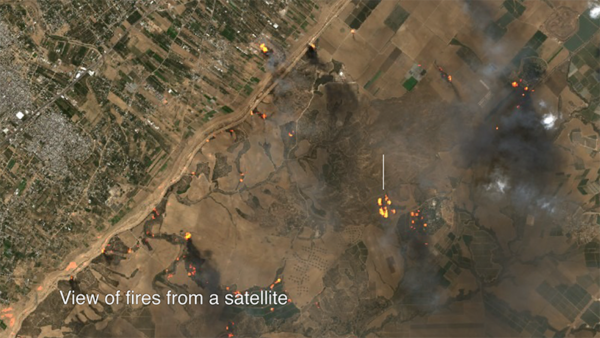 Satelite view of fires