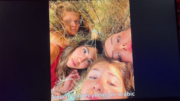 Faces of four young women