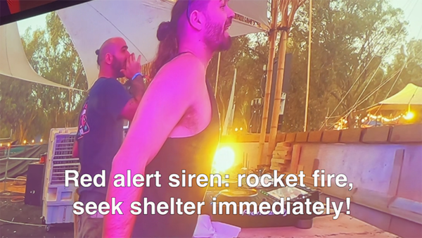 Man telling people to look for a shelter