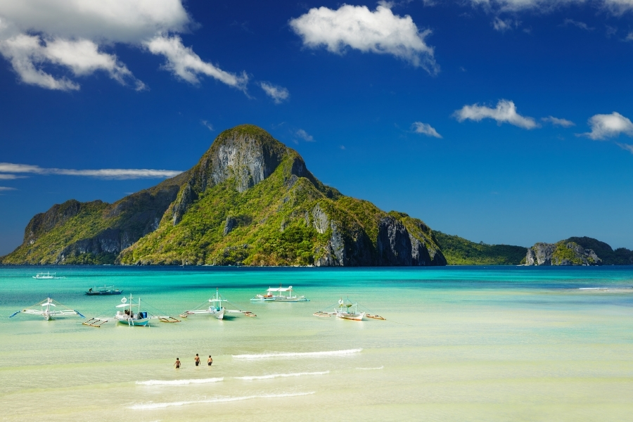 stunning beach and mountain