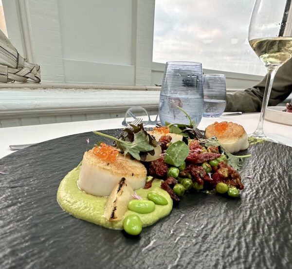 A dish of scallops.